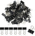 Metal Small Binder Clips, 50 Pack 3/4 Inch Paper Clamps for Office Supplies, Mini Black Clips