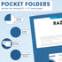 RAZCC Two Pocket Folders, 50 Pack, Fit Letter Size Paper, Paper Folders with Pockets for School Office