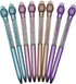 Maydahui 24 Pcs Pineapple Ballpoint Pen - Retractable Fruit Pens, Crystal Quicksand Bling Pen, Black Ink