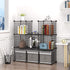 C&AHOME 9-Cube Wire Cube Storage Organizer, Metal, Modular Bookshelf, Ideal for Home, Living Room, Office (Black)