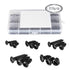 750 Pcs Small/Micro/Tiny/Mini Self-Tapping Screws - M1.7-M3 Phillips Pan Head, Cross Recessed, Carbon Steel (Black)