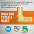 SUNGATOR 1/2 Inch 90 Degree Elbow PEX Fittings, No Lead Brass Crimp for Plumbing Jobs (12-Pack)