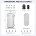 Waterproof Outdoor IP67 Junction Box (7.9"x3.9"x2.8") with Hinged Grey Cover, Wall Brackets, Weatherproof ABS Plastic