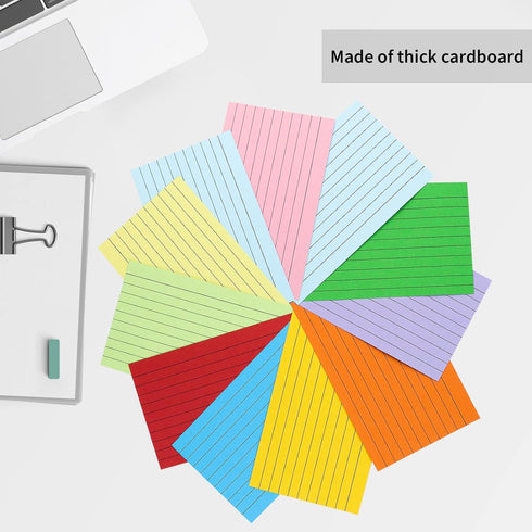 Rcybeo 1200 3 5 10 Pieces Index Cards Ruled x Color Index Cards Bulk, Flash Cards, Study Cards, Note Cards for Learning