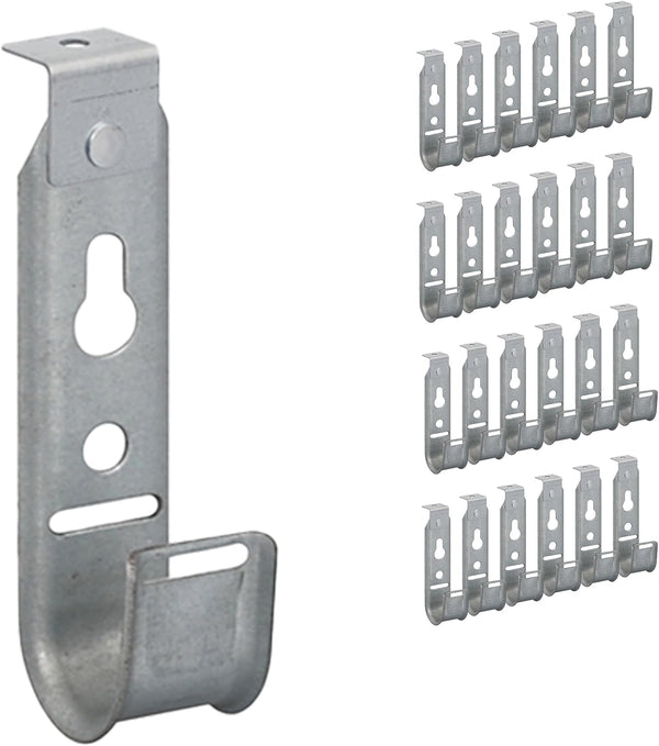 ICC Ceiling Mount J-Hook Without Retainer Clip for Structured Cabling, Galvanized Steel, 25-Pack