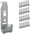 ICC Ceiling Mount J-Hook Without Retainer Clip for Structured Cabling, Galvanized Steel, 25-Pack