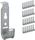 ICC Ceiling Mount J-Hook Without Retainer Clip for Structured Cabling, Galvanized Steel, 25-Pack