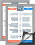 Document Sign Holder Pockets - Magnetic Back Plastic Poster Display Frame for Fridge/Whiteboard, 8.3 x 11.7 Inch,
