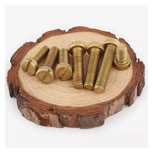 VBNSWA M2~M8 GB65 M2 .5 M3 M4 M5 M6 M8(M6x30 (10pcs)) Brass Slotted Cheese Head Screw Bolt
