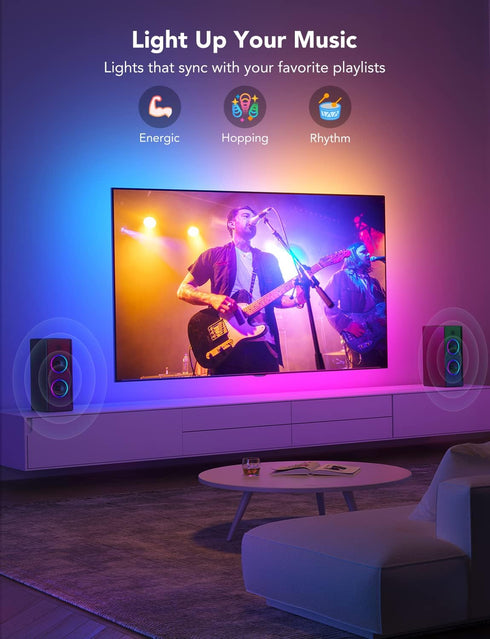 55-65 Inch 99+ Govee TV LED Backlight, RGBIC Smart LED Strip Lights for TVs, Bluetooth and Wi-Fi APP Control, Works