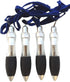 Super Big Fat Pens, Large Easy to Hold Pens for Arthritis, 4 Pack with Longer Lasting Black Ink Cartridge