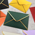 VANRA 150 PCS Colorful Invitation Envelopes Self Seal A6 V Flap with Gold Border for 4 x 6 Greeting Cards, Wedding