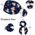Scrub Caps Women Nursing Hats Lovely Cat with Buttons Ponytail Working Adjustable Pouch Tie Back