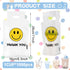 1000 Count 1 Packaging 11 6.3 Inch Whaline Thank You Handle Drink Bags Cup Smile Face Plastic Poly Bag Carriers