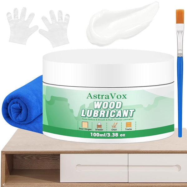 AstraVox Wood Wax Lubricant for Furniture, Multi-Purpose Sliding Drawer Door Hinge Lubricant Grease