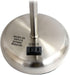 19.5" Oslo Contemporary Bedside Power Outlet Base Standard Metal Table Desk Lamp in Brushed Steel with Gray Drum Fabric