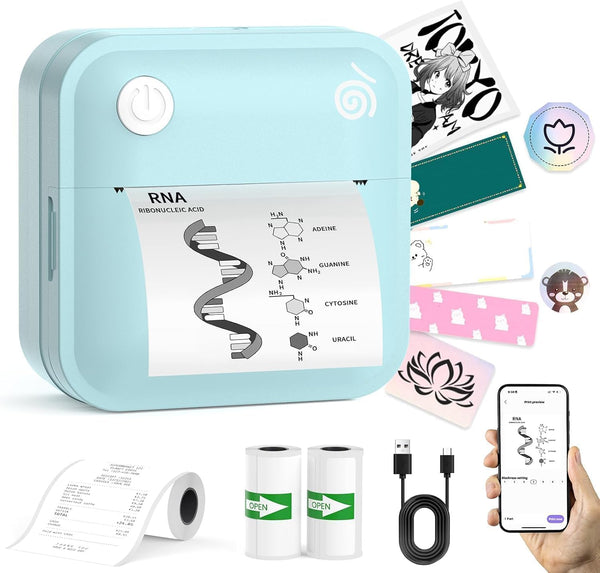 lopevi Label Maker Machine Portable Label Printer with Multiple Templates Wireless BT Label