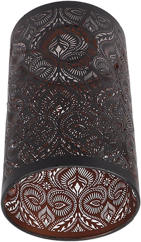 E27/E26 BulbsDetachable Wrought Iron Lamp Shade for Hollow Carved Modern Table Floor Lamp Shade, Industrial Style Light