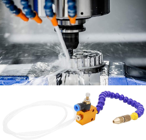 2Pcs CNC Mist Coolant System for Lathe Milling Engraving, 8mm Air Pipe Sprayer for Metal Cutting Cooling Lubrication