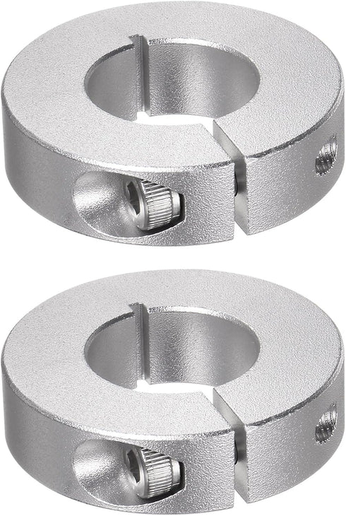 2pcs Shaft Collar Set, 22mm Bore Aluminum Alloy Split Clamp-On Collars for Wheel Barrow Axle