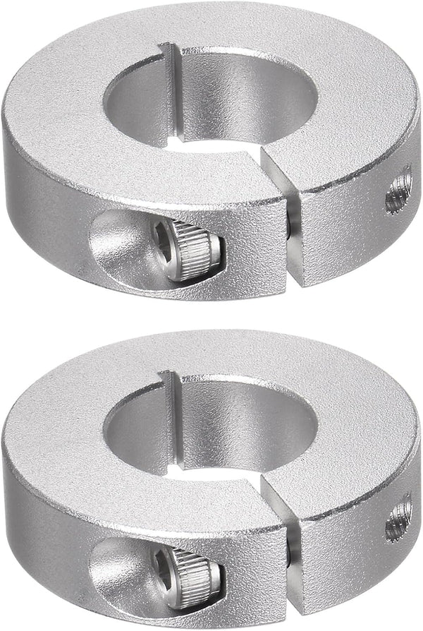 2pcs Shaft Collar Set, 22mm Bore Aluminum Alloy Split Clamp-On Collars for Wheel Barrow Axle