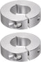2pcs Shaft Collar Set, 22mm Bore Aluminum Alloy Split Clamp-On Collars for Wheel Barrow Axle