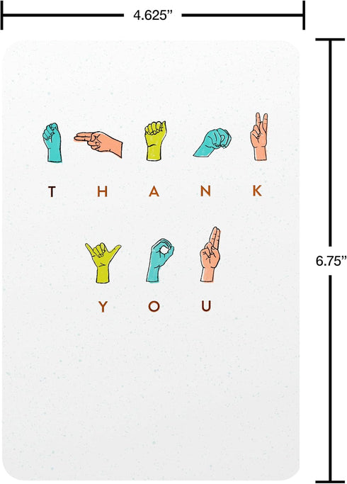 American Greetings Sign Language Thank You Card, Appreciation Card for the Hearing Impaired (Being You)