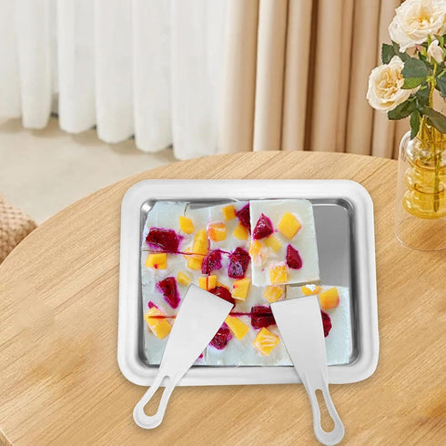 predolo Stainless Steel Roll Ice Cream Maker for Quick Yogurt and Gelato