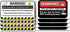 GPS Tracking System Warning Stickers for Vehicles, 8 Pack 2 x 3.5