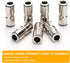 10mm Union Straight Push to Connect Fittings, Stainless Steel Pneumatic Connectors, CEKER 2Pack
