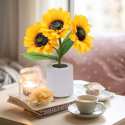WSYEAR Sunflower Gifts for Women-Sunflowers Flower Lamp Night Light for Bedroom Decor,Valentines Day Birthday Gifts