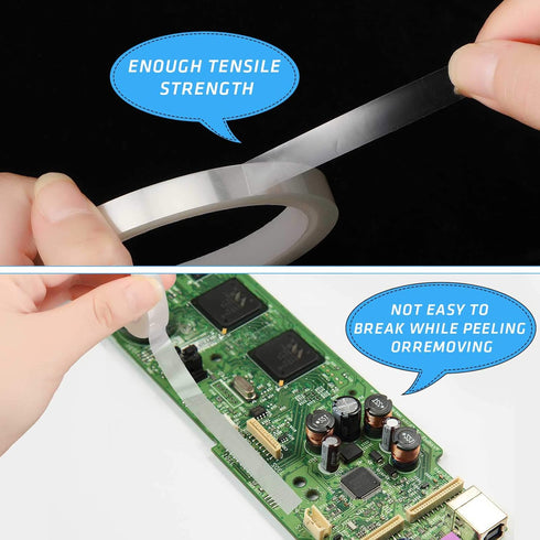 Zonon 2 Pieces 108 ft Clear Heat Tape - High Temp Resistant for Sublimation and Heat Transfer, Ideal for Electronics