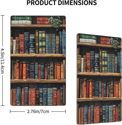 MengJZone 4.5 2.76 Classic Wall Plates, library bookshelf book, Light Switch covers, Electrical Outlet Covers, Duplex