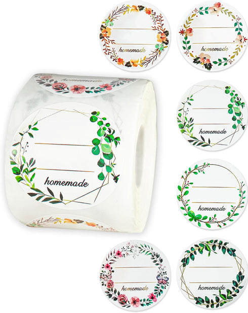 LOYMOK Jam and Jelly Jar White Canning Labels for Mason Jars, 2" Round