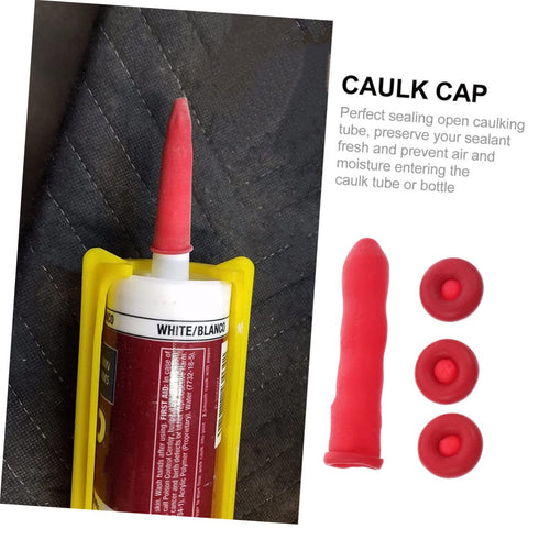 20pcs Red Protective Case Caulk Saving Cap for Sealing Caulking Tubes, Caulk Sealer Saver, Caulk Cap