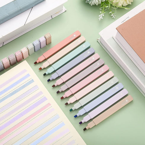 Kisston 17 Pcs Bible Highlighters and Pens, No Bleed Through Aesthetic Stationary Set with 12 Pastel Highlighter Markers
