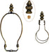 MA&J 2 Pieces Lamp Shade Finial Tiffany Victorian Finials for Lamps, Retro Lamp Finial Decoration with Dual-Thread