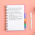 CAGIE 5 Subject College Ruled Notebook, 6'' x 8'' Hardcover with 5 Removable Dividers, 204 Pages