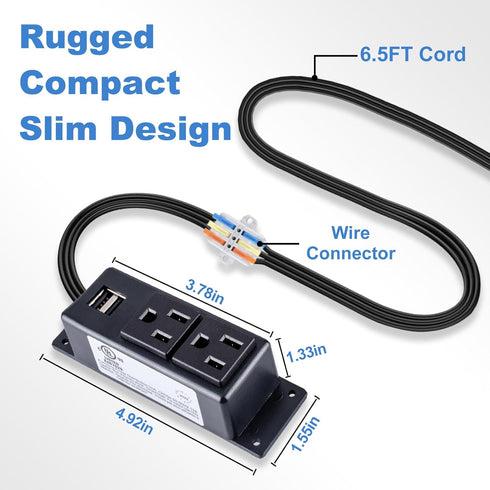 Sekelo Gun Safe Accessory Electrical Power Outlet Kit Safe Power Outlet Kit with USB for Interior Dehumidifiers