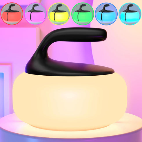 RGB Table Lamp, Cordless Rechargeable Portable Night Light, 6000mAh Battery Operated Dimmable LED Ambient Lighting