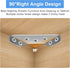 Sissinda 50Pcs (50 Universal Stainless Steel Furniture Corner Connector, Angle Corner Bracket with Screws, Corner
