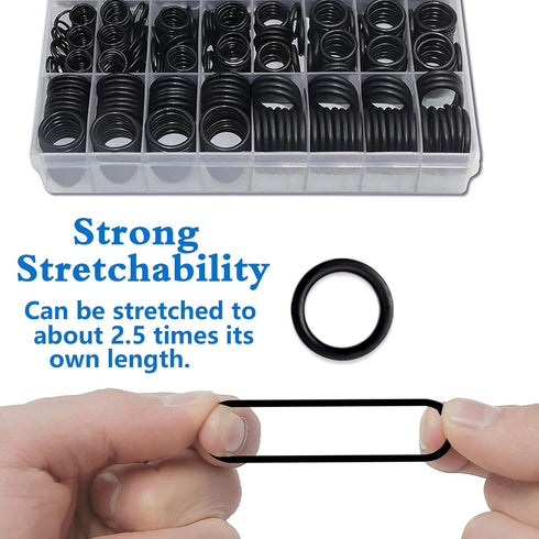 1280 Pcs Rubber O-Ring Assortment Kit with Pick and Hook Set for Pressure Washer Faucet Plumbing (OD 6mm-28mm)