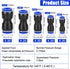 100 Pcs Quick Connect Air Hose Fittings, 5/32" 1/4" 5/16" 3/8" 1/2" Inch Straight Push Connectors, Quick Release Pneumatic Connectors Push-to-Connect Air Line Fittings Kit for 4 6 8 10 12 mm OD Tube