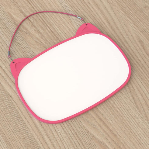 Small Magnetic Dry Erase Board 12x9'' with 5pcs Markers, Double Sided Lapboard for Kids (Pink)