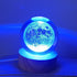 Zabalar 3D Crystal Moon Ball Light with Colorful LED Light Base,Valentine's Day Gift,Color Changing Table Lamp