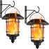 Dynaming Solar Flame Wall Lanterns, Outdoor Solar Wall Hanging Lights, Flickering Flame