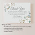 5.5x4.25 White Floral Sympathy Thank You Cards, Funeral Thank You Cards, Personalized Bereavement Memorial Notes