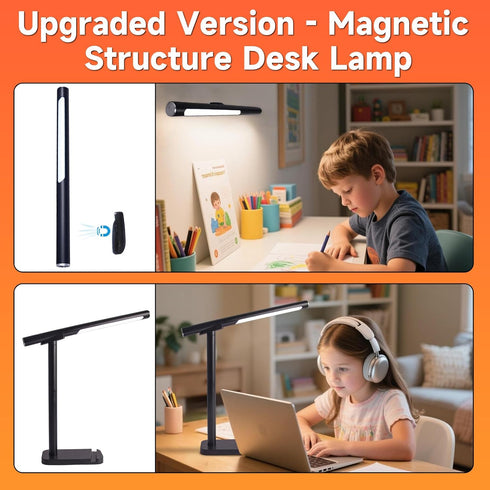 BOKELUNA 2 1 3500-6500K Dimming 5 in LED Desk Lamp - Magnetic Desk Lamp with Phone Holder & USB Charging Port for Home