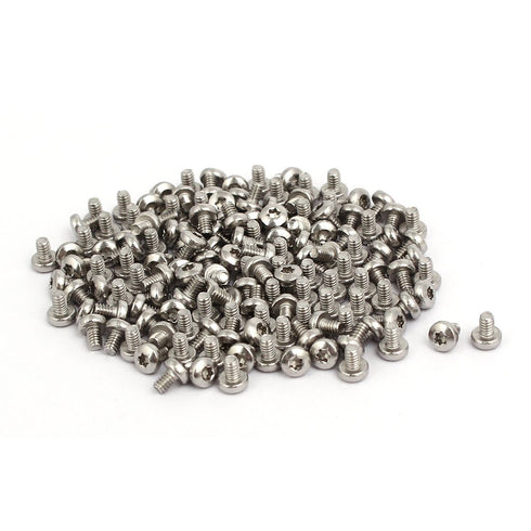 uxcell M2x3mm Button Head Torx Screws, 304 Stainless Steel Fasteners, 150pcs
