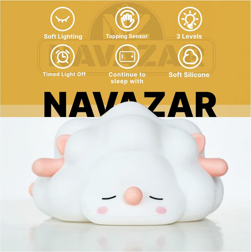 NAVAZAR 3-Level Dimming, 30-Min Baby Night Light for Kids, Cute Nursery Night Light Lamp, Toddler Portable Night Light